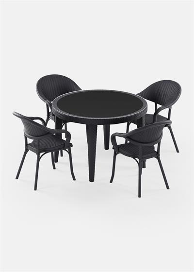 TİLİA OSAKA MASA TAKIMI Ø110 CM YUVARLAK - FLASH-R KOLTUK