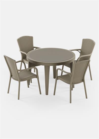 TİLİA OSAKA MASA TAKIMI Ø110 CM YUVARLAK - ROYAL KOLTUK