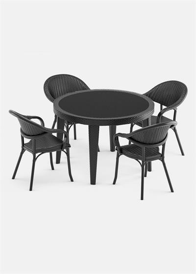 TİLİA OSAKA MASA TAKIMI Ø110 CM YUVARLAK - FLASH-R KOLTUK