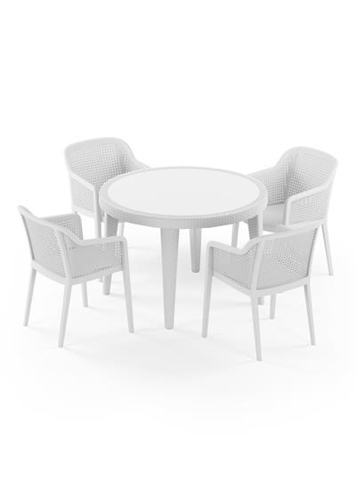 TİLİA OSAKA MASA TAKIMI Ø110 CM YUVARLAK - OCTA KOLTUK