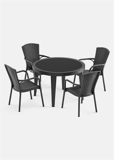 TİLİA OSAKA MASA TAKIMI Ø110 CM YUVARLAK - ROYAL KOLTUK