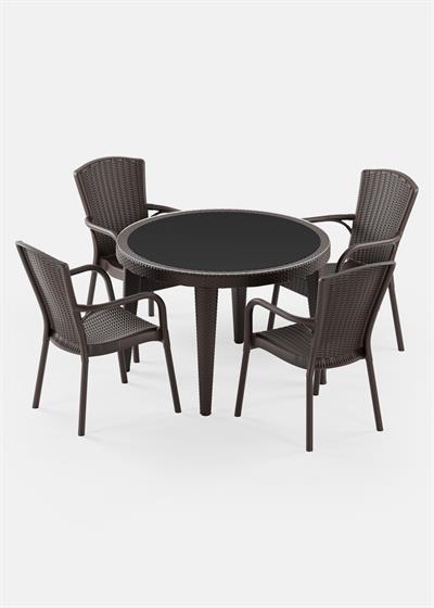 TİLİA OSAKA MASA TAKIMI Ø110 CM YUVARLAK - ROYAL KOLTUK