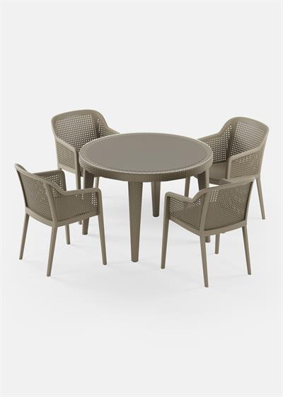 TİLİA OSAKA MASA TAKIMI Ø110 CM YUVARLAK - OCTA KOLTUK