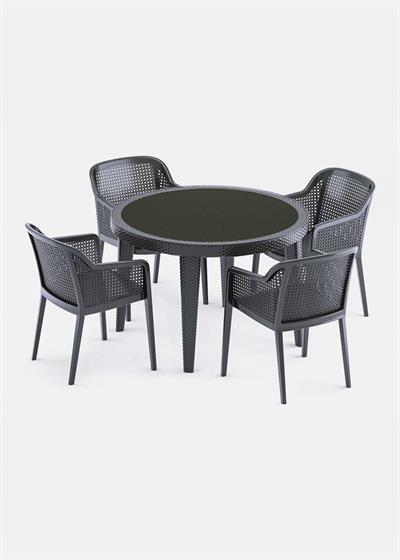 TİLİA OSAKA MASA TAKIMI Ø110 CM YUVARLAK - OCTA KOLTUK