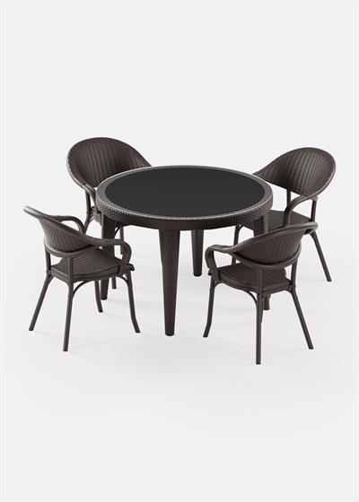 TİLİA OSAKA MASA TAKIMI Ø110 CM YUVARLAK - FLASH-R KOLTUK