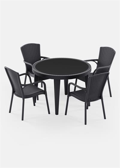 TİLİA OSAKA MASA TAKIMI Ø110 CM YUVARLAK - ROYAL KOLTUK