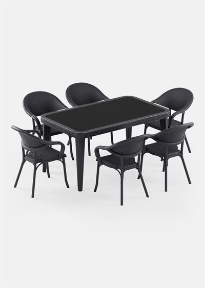TİLİA OSAKA MASA TAKIMI 90X150 CM DİKDÖRTGEN - FLASH-R KOLTUK