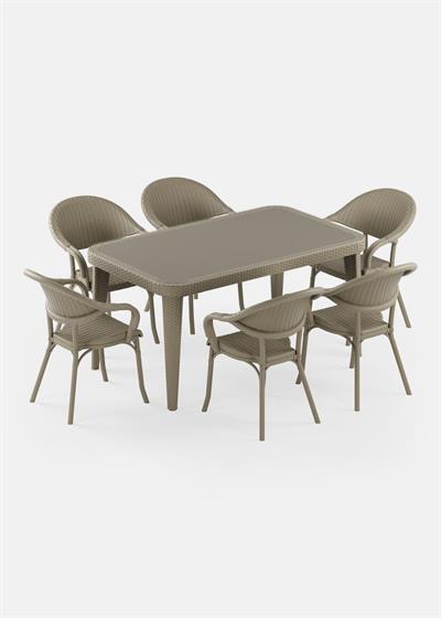 TİLİA OSAKA MASA TAKIMI 90X150 CM DİKDÖRTGEN - FLASH-R KOLTUK