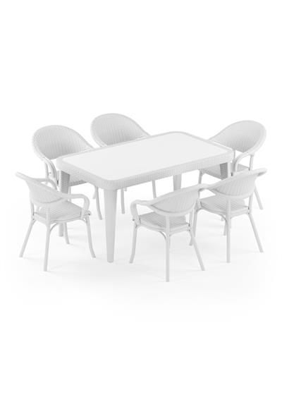 TİLİA OSAKA MASA TAKIMI 90X150 CM DİKDÖRTGEN - FLASH-R KOLTUK