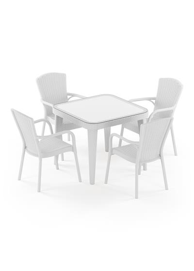 TİLİA OSAKA MASA TAKIMI 90X90 CM KARE - ROYAL KOLTUK