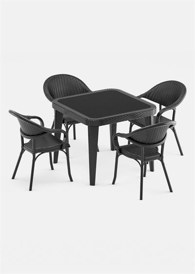 TİLİA OSAKA MASA TAKIMI 90X90 CM KARE - FLASH-R KOLTUK