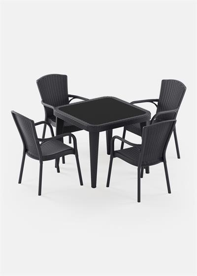 TİLİA OSAKA MASA TAKIMI 90X90 CM KARE - ROYAL KOLTUK