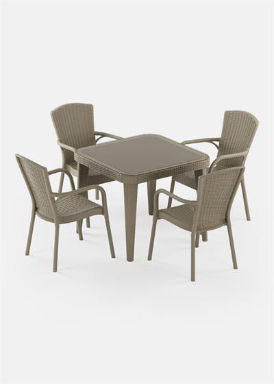 TİLİA OSAKA MASA TAKIMI 90X90 CM KARE - ROYAL KOLTUK