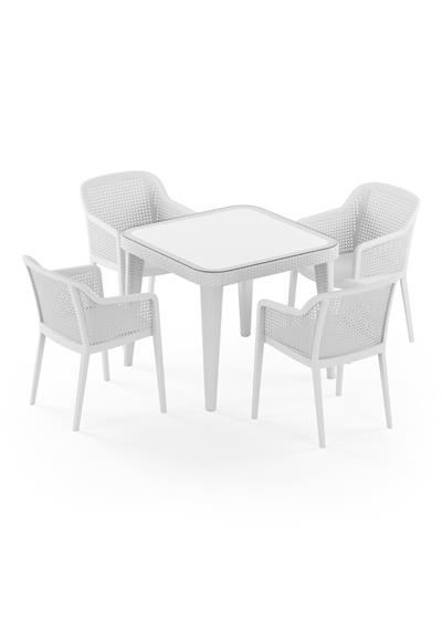 TİLİA OSAKA MASA TAKIMI 90X90 CM KARE - OCTA KOLTUK