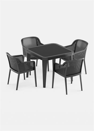 TİLİA OSAKA MASA TAKIMI 90X90 CM KARE - OCTA KOLTUK