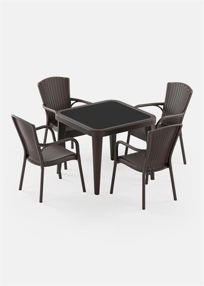 TİLİA OSAKA MASA TAKIMI 90X90 CM KARE - ROYAL KOLTUK