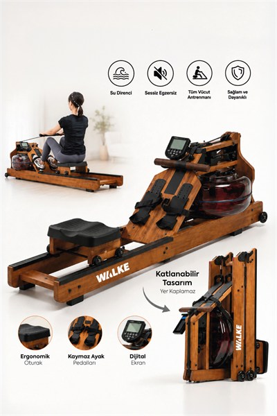 Walke Premium AquaRow Pro Katlanabilir Su Dirençli Kürek Çekme Aleti Kondisyon Küreği