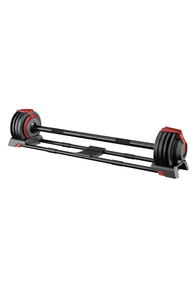 Walke Premium Seri 40 kg Siyah Renkli Vinyl Materyalli Birleştirilebilir Dambıl Seti