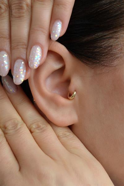 5 mm Mini Halka Piercing 14 K Gold Renk Forward Helix Tragus Piercing Daith Helix
