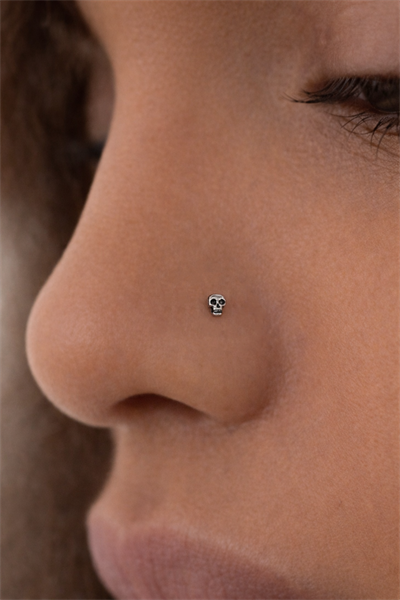 Antik Eskitme Kurukafa Figürlü Gümüş Hızma