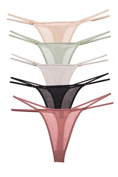 Vanilya Secret İpli Tanga Pamuk 5'Li Paket