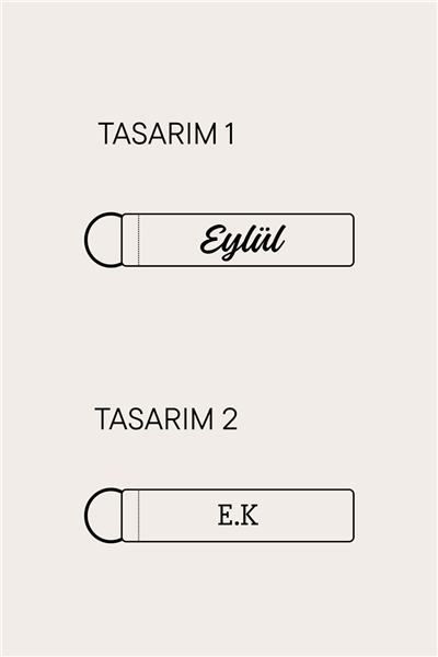 Kişiye Özel Antrasit Kadife Anahtarlık