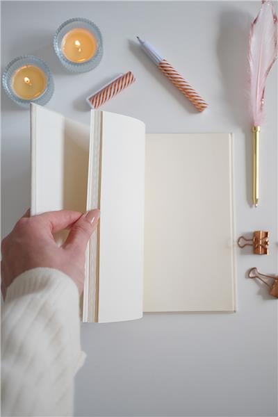 Kişiye Özel Balerin Desenli Kanvas Defter Siyah Renk