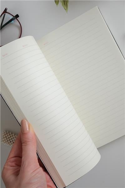 Kişiye Özel Bej Esnek Kapaklı Defter 