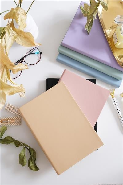 Kişiye Özel Bej Esnek Kapaklı Defter 