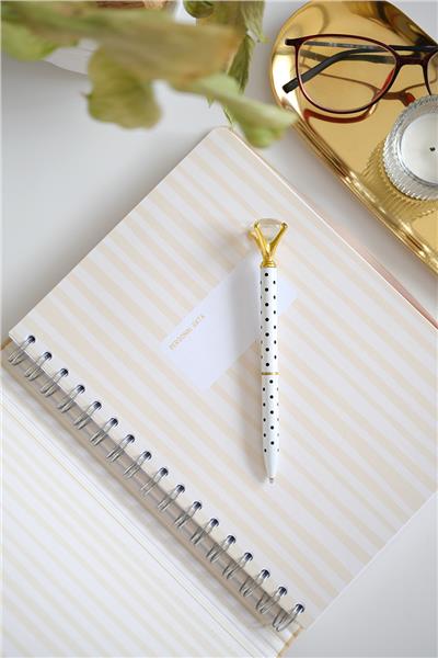 Kişiye Özel Gizli Spiralli Bej Canvas Defter