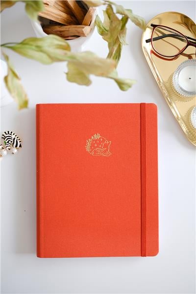 Kişiye Özel Gizli Spiralli Kiremit Canvas Defter