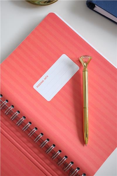 Kişiye Özel Gizli Spiralli Kiremit Canvas Defter