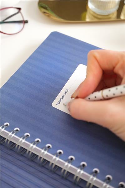 Kişiye Özel Gizli Spiralli Lacivert Canvas Defter