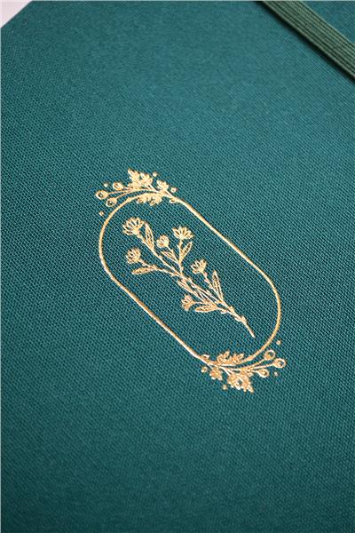 Kişiye Özel Gizli Spiralli Yeşil Canvas Defter