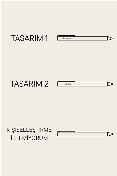 Kişiye Özel Gümüş Metal Tükenmez Kalem 0,7 mm