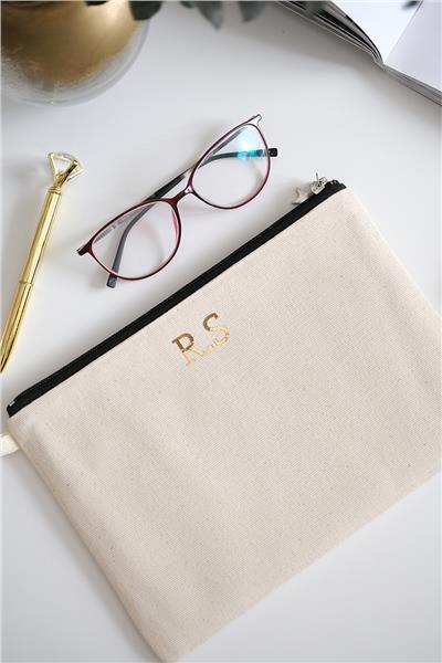 Kişiye Özel Ham Renk Clutch Çanta