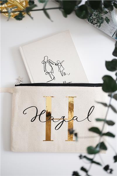 Kişiye Özel Ham Renk Clutch Çanta