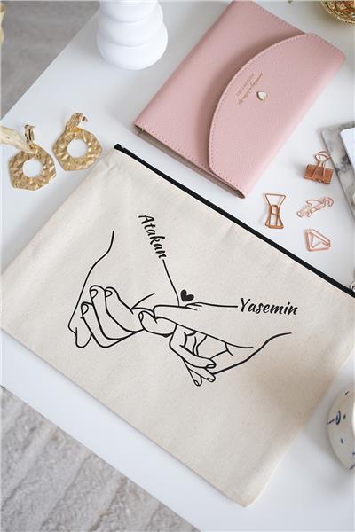 Kişiye Özel Ham Renk Portföy Çanta (Tablet Boy)