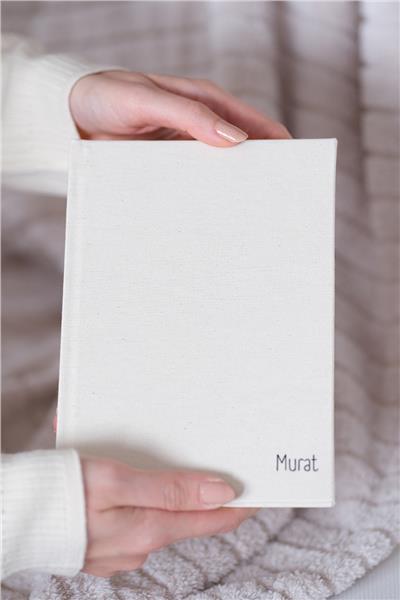 Kişiye Özel Kanvas Defter Ham Renk
