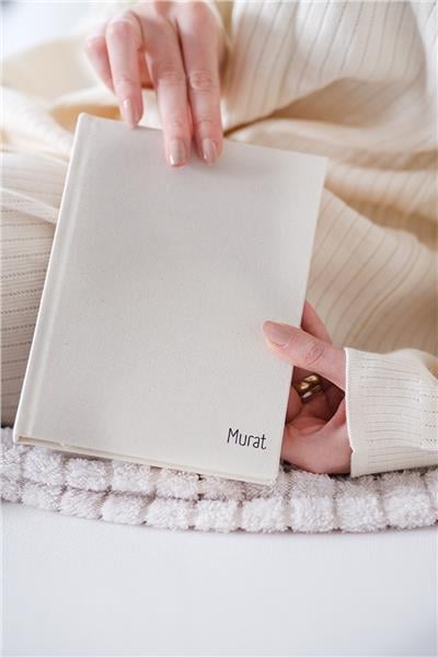 Kişiye Özel Kanvas Defter Ham Renk