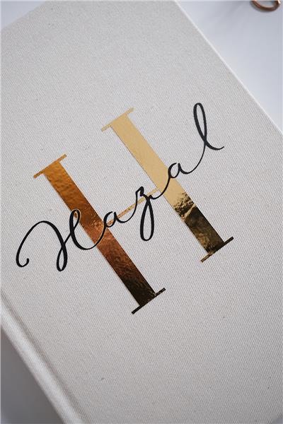Kişiye Özel Kanvas Defter Ham Renk