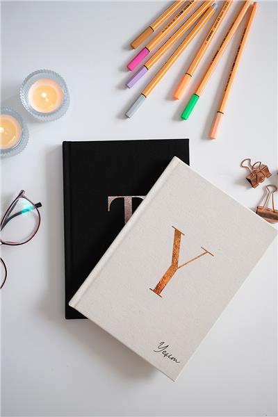 Kişiye Özel Kanvas Defter Ham Renk