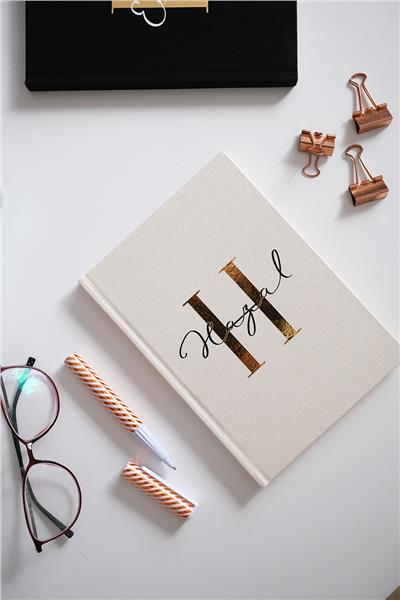 Kişiye Özel Kanvas Defter Ham Renk