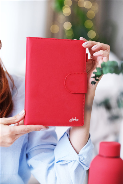 Kişiye Özel Kırmızı Defter, Tükenmez Kalem, Anahtarlık ve Termos Dörtlü Hediye Seti