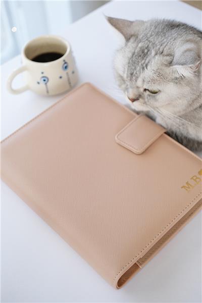 Kişiye Özel Krem Organizer Haftalık Planlayıcı Tarihsiz Defter 