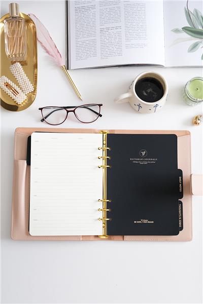 Kişiye Özel Krem Organizer Haftalık Planlayıcı Tarihsiz Defter 