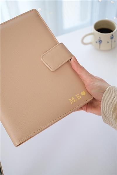 Kişiye Özel Krem Organizer Haftalık Planlayıcı Tarihsiz Defter 