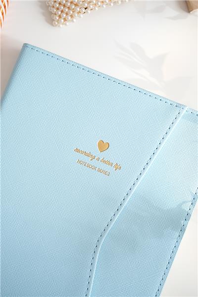 Kişiye Özel Mavi Deri Geçme Kapaklı Defter