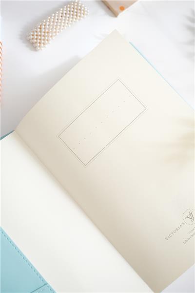 Kişiye Özel Mavi Deri Geçme Kapaklı Defter