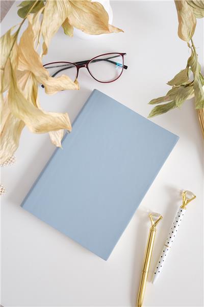 Kişiye Özel Mavi Esnek Kapaklı Defter 